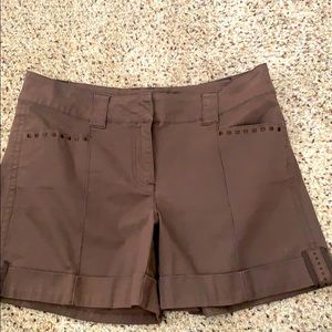 Whbm chocolate brown shorts.